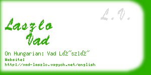 laszlo vad business card